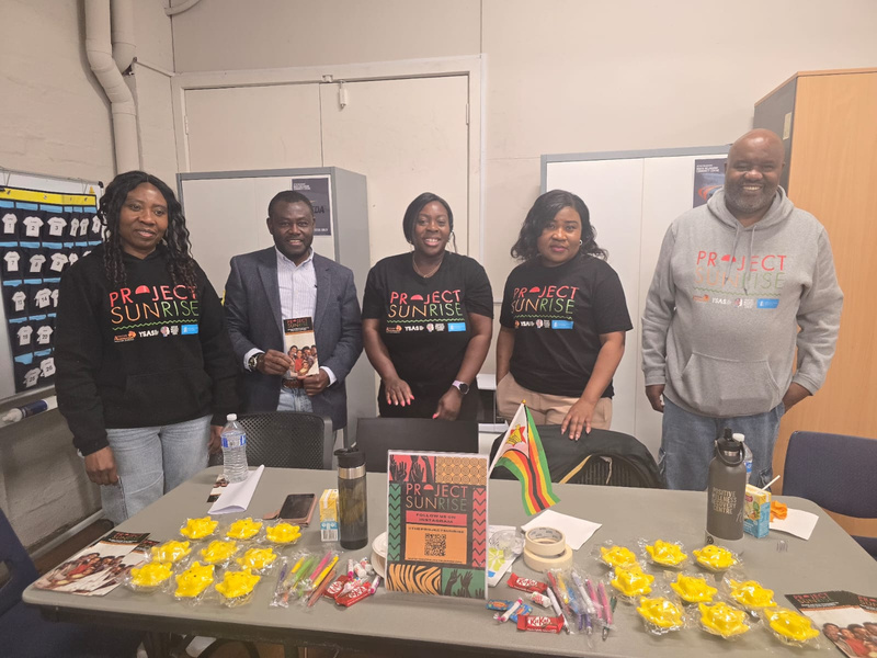 Project Sunrise team at the Zimbabwean Youth Day event, North Melbourne